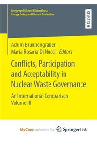 Conflicts, Participation and Acceptability in Nuclear Waste Governance