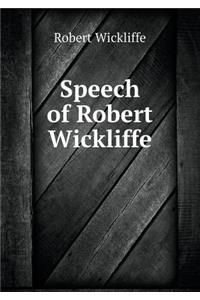 Speech of Robert Wickliffe