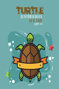 Turtle Coloring Page For Kids Ages 4-8