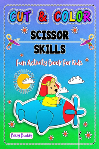 Cut & Color Scissor Skills Fun Activity Book For Kids