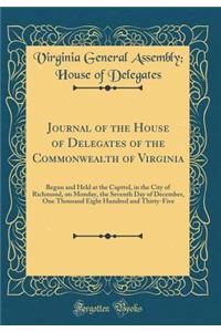 Journal of the House of Delegates of the Commonwealth of Virginia