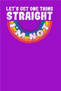Let's get one Thing straight I'm not