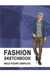 Fashion Sketchbook Male Figure Template