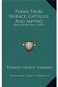Poems from Horace, Catullus and Sappho