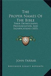 Proper Names Of The Bible