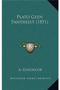 Plato Geen Pantheist (1851)