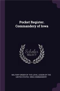 Pocket Register. Commandery of Iowa