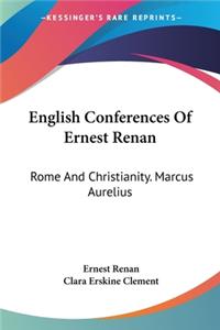 English Conferences Of Ernest Renan