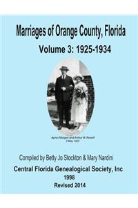 Marriages of Orange Co, Florida