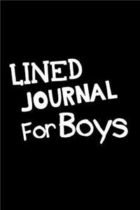 Lined Journal For Boys
