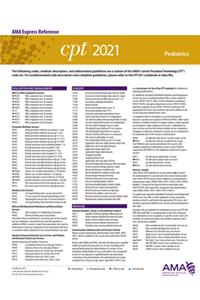 CPT 2021 Express Reference Coding Card: Pediatrics