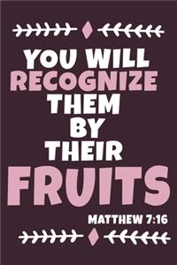 You Will Recognize Them By Their Fruits - Matthew 7