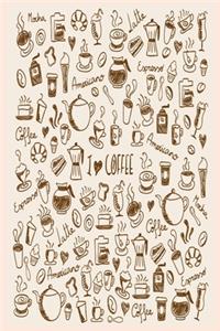 I Love Coffee - notebook (Coffee Lovers Gifts For Office)