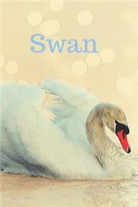 Swan: Animal, Bird, Book Gifts For Women Men Kids Teens Girls Boys (110 Pages, Lined, 6 x 9)