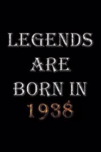 Legends Are Born In 1938 Notebook