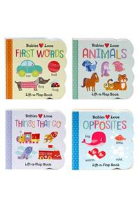 Babies Love Animals, First Words, Things That Go, and Opposities 4 Pack