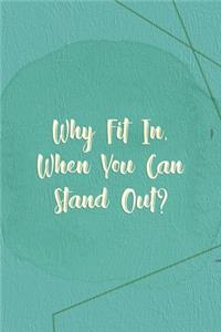 Why Fit In, When You Can Stand Out?