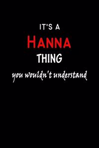 It's a Hanna Thing You Wouldn't Understandl