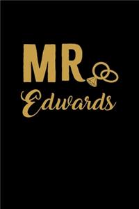 Mr. Edwards: Personalized Engagement & Pre Wedding Gift - Mr. & Mrs. Wedding Notebook and Organizer for Bride to Be and Groom To Be Matching Present