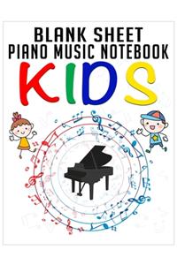 Blank Sheet Piano Music Notebook Kids