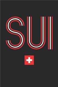 Vintage Switzerland Notebook - Switzerland Diary - Retro Swiss Flag Journal - Switzerland Gifts
