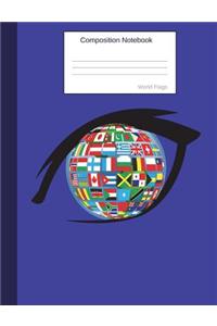 Composition Notebook World Flags