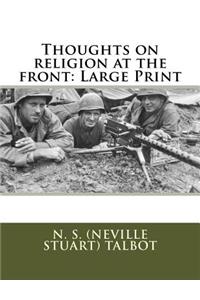 Thoughts on religion at the front