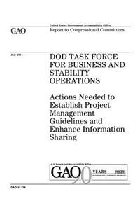 DOD Task Force for Business and Stability Operations