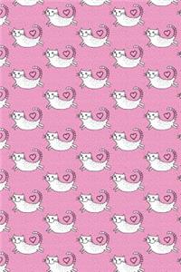 Bullet Journal Notebook for Cat Lovers Flying Cats Pattern 2