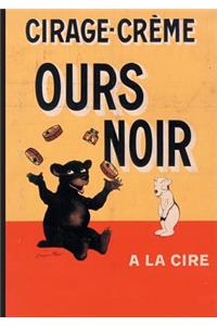 Carnet Ligné Affiche Cirage-Crème Ours Noir