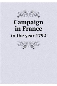 Campaign in France in the year 1792