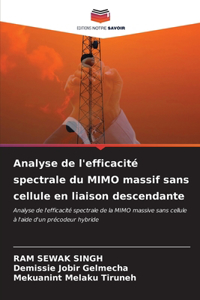 Analyse de l'efficacité spectrale du MIMO massif sans cellule en liaison descendante