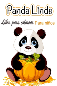 Panda lindo Libro para colorear para niños