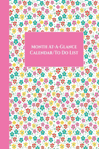 Month-At-A-Glance Calendar/To-Do List (Daisies/Pink)