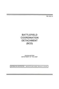 FM 100-13 Battlefield Coordination Detachment (Bcd)