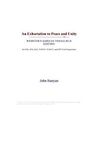 An Exhortation to Peace and Unity (Webster's Korean Thesaurus Edition)