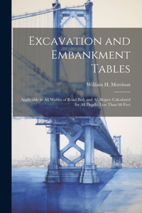 Excavation and Embankment Tables