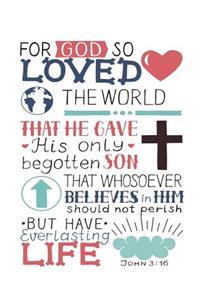 For God So Loved The World That He Gave His Only Begotten Son That Whosover Believes In Him Should Not Perish But Have Everlasting Life JOHN 3