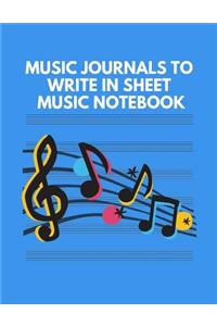 Music Journals to Write in Sheet Music Notebook