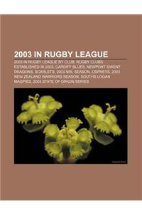 2003 in Rugby League
