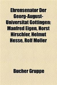 Ehrensenator Der Georg-August-Universitat Gottingen