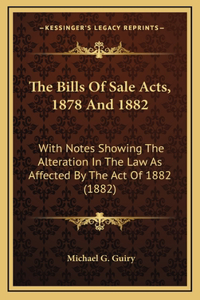 The Bills Of Sale Acts, 1878 And 1882