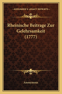 Rheinische Beitrage Zur Gelehrsamkeit (1777)