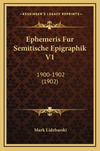 Ephemeris Fur Semitische Epigraphik V1