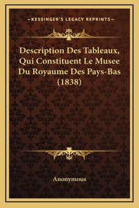Description Des Tableaux, Qui Constituent Le Musee Du Royaume Des Pays-Bas (1838)