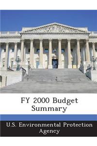 Fy 2000 Budget Summary