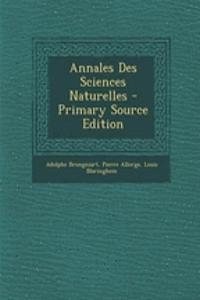 Annales Des Sciences Naturelles