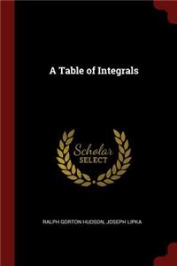 A Table of Integrals