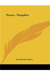 Prayer - Pamphlet