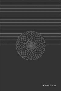 Focal Notes Toroidal Motif Notebook, Black (6x9)